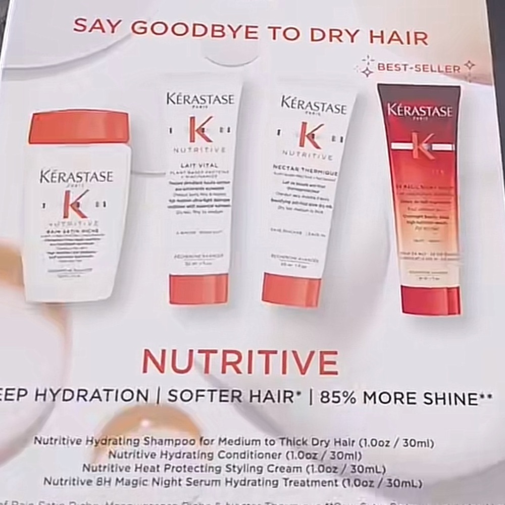 ‼️SOLD‼️ Kerastase NUTRITIVE Deep Hydration & Shine 4-Piece Deluxe Travel Set - Picture 3 of 5